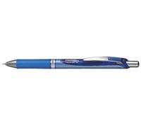 Pentel 0.5mm Medium Point Energel-Xm Refilable Retractable Gel Roller Pen with Metallic Looking Barrel - Blue