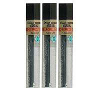 Pentel 0.5mm Size HB Shade Hardness Pencil Refill Replacement Spare Leads Hi Pollymer Super For Automatic & Mechanical Pencils (Pack Of 3 Tubes - 36 Pieces)