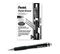 Pentel 0.5mm Twist Erase Mechanical Pencil (Pack of 12), QE515A,Black