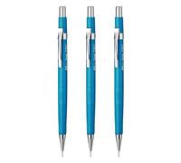 Pentel 0.7mm (P207) Blue P200 Series Automatic Mechanical Draughting Pencil Refillable Lead Eraser P207-C (Pack Of 3)
