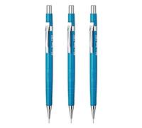 Pentel Mechanical Drafting Pencil P207 0.7mm Blue – Refillable Lead with Eraser (Pack of 3)