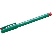 Pentel 0.8 mm Tip R50 Ball Pentel Roller Pen with Green Barrel - Red (1 Pen)