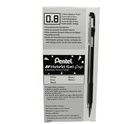 Pentel 0.8mm Tip Hybrid Gel Grip Pen with Pastel Ink - White, K118L-LW