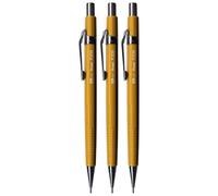 Pentel 0.9mm (P209) Yellow P200 Series Automatic Mechanical Draughting Pencil Refillable Lead Eraser P209-G (Pack Of 3)