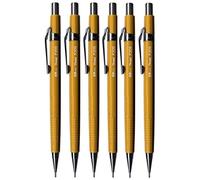 Pentel 0.9mm (P209) Yellow P200 Series Automatic Mechanical Draughting Pencil Refillable Lead Eraser P209-G (Pack Of 6)