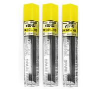 Pentel 0.9mm Size HB Shade Hardness Pencil Refill Replacement Spare Leads Hi Pollymer Super For Automatic & Mechanical Pencils (Pack Of 3 Tubes - 45