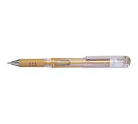 Pentel Hybrid Gel Grip Metallic Rollerball Pen - 1.0mm - Gold Ink - Single