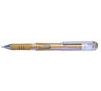Pentel Hybrid Gel Grip Dx Pen 1.0mm Tip - Chunky Metallic Barrel - Gold