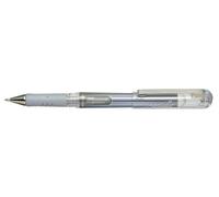 Pentel 1.0mm Tip Hybrid Gel Grip Dx Metallic Silver Ink Pen with Chunky Barrel - Silver