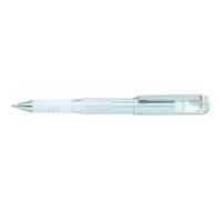 Pentel 1.0mm Tip Hybrid Gel Grip Dx Ultra Smooth Pigment Ink Pen with Chunky Barrel - White (Pack of 12)