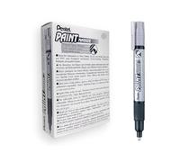 Pentel Bullet Point Paint Marker, Silver ink, 1 pack of 12 markers