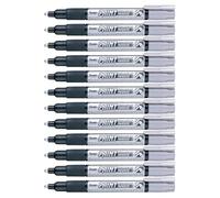 Pentel Bullet Point Paint Marker, Silver ink, 1 pack of 12 markers