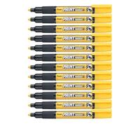 Pentel Permanent Paint Marker, 4.0mm bullet tip, Yellow ink, 1 Pack of 12 markers