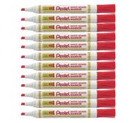 Pentel Everyday DryWipe Marker Chisel Tip Line Width 4.5mm - 1.8mm Red (Pack of