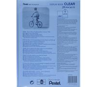 Pentel A4 Recycology Display Book with 20 Clear Pocket - Blue,DCF242C