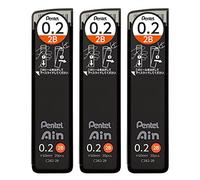 Pentel Ain AMZ-XC2822B3P Mechanical Lead, 0.008 inch (0.2 mm), 2B, 3 Pieces