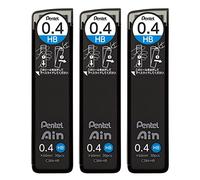 Pentel Ain AMZ-XC284HB3P Mechanical Lead, 0.02 inches (0.4 mm), HB, 3 Pieces