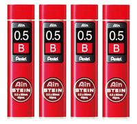 Pentel AIN Stein Mechanical Pencil Lead Refills - B 0.5mm Pack of 4 (160 Leads)
