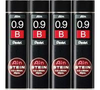 Pentel AIN Stein Mechanical Pencil Lead Refills - B 0.9mm Pack of 4 (144 Leads)