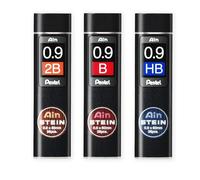 Pentel Ain Stein Mechanical Refill Leads - 0.9mm - HB/2B/B - Pack of 3 Tubes