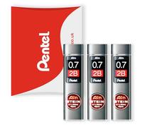 Pentel Ain Stein Mechanical Refill Leads - for Automatic/Mechanical Pencils - in Pentel Pillow Packaging (0.7mm 2B, Pack of 3)