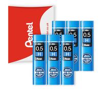 Pentel Ain Stein Mechanical Refill Leads - for Automatic/Mechanical Pencils - in Pentel Pillow Packaging (0.5mm H, Pack of 6)