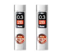 Pentel Ain Stein Mechanical Refill Leads - Pack of 2 Tubes (0.3MM 2B)