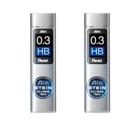 Pentel Ain Stein Mechanical Refill Leads - Pack of 2 Tubes (0.3mm HB)