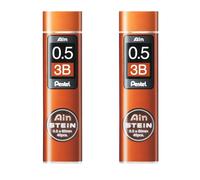 Pentel Ain Stein Mechanical Refill Leads - Pack of 2 Tubes (0.5mm 3B)