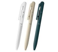 Pentel AMZ-BXA105ST2 Oil Based Ballpoint Pen, Calme Calm, 0.5mm, White, Beige, Turquoise, 3 Pens