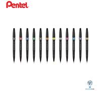 Pentel Artist Extra Fine Brush Sign Pen SESF30C | Calligraphy | 12 Colour Pens