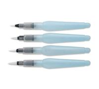 Pentel Aquash Water Brush FRHBP4M – Small Nylon Tips, Assorted 4-Pack, White