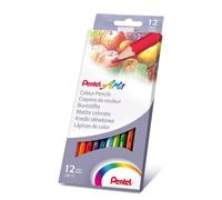 Pentel Arts Colour pencils, Assorted colours, 1 pack of 12 pencils