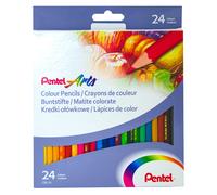 Pentel Arts Colour Pencils, Strong Pigment, Assorted Colours, CB8-24U (24 Pack)