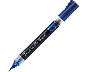Pentel Arts - Dual Metallic Brush Pen - Single Blister - Blue / Metallic Green