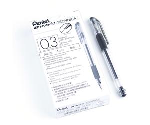 Pentel Arts Hybrid Technica 0.3 mm Pen Ultra Fine Point Black Ink B
