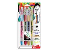 PENTEL ARTS Krazy POP Gel PENS Assorted, 4 Pack