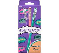Pentel Arts Mattehop Gel Pens 'Enchanted Colours' 1.0mm tip (7 Pack)