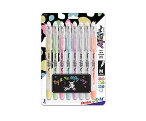 PENTEL ARTS Milky POP Gel PENS Assorted, Multi-Coloured, One Size