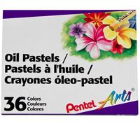 Pentel Arts Oil Pastels 36/Pkg-Assorted Colors PHN-36