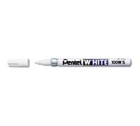 Pentel Arts Permanent Ink Marker W/Fine Point-White -100W-S