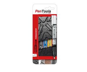 Pentel Arts Permanent Paint Markers, 4.0mm Bullet Tip, Mixed Colours MMP20 (4Pk)