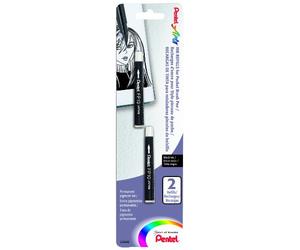 Pentel Arts Pocket Brush Refills, Black Ink 2-Pk Carded (FP10BP2A)