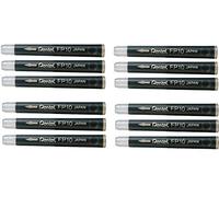 Pentel Arts Pocket Brush Refills, Black Ink, Value Set of 12
