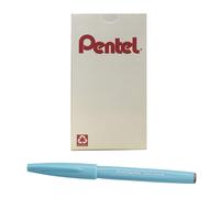 Pentel Arts Sign Pen Brush Pale Blue Ink Box of 12 Pens