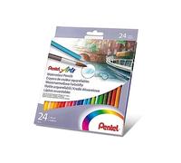Pentel Arts Watercolour Pencil Set - Assorted, 24 Count (Pack of 1)