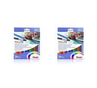 Pentel Arts Watercolour Pencil Set - Assorted, 24 Count (Pack of 2)