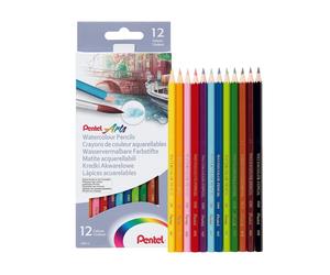 Pentel Arts Watercolour Pencil Set - Assorted (Pack of 12) CB9-12U