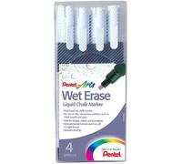 Pentel Liquid Chalk Marker White (4 Pack)