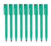 Pentel Assorted Colour Pack R50 Rollerball Ball Pen Pens Fine 0.8mm Cushioned Nib Tip 0.4mm Line Width 77% Recycled (3 Of Each Colour - Black Blue Red